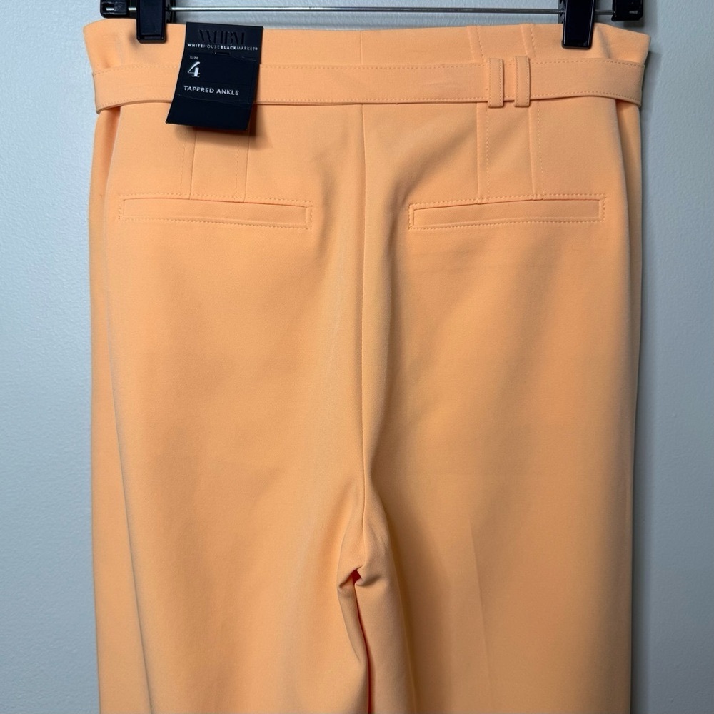 White House Black Market Belted Tapered Ankle Fluid Pant Dress Pants Size 4 NWT - Picture 10 of 16